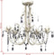 vidaXL - Kristallen - kroonluchter - met - wit - elegant - design - (5 - lampen)