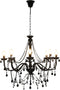 vidaXL - Kroonluchter - met - kralen - 8xE14 - wit