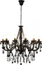 vidaXL - Kroonluchter - met - kralen - 8xE14 - wit