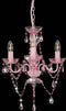 vidaXL Kroonluchter met kralen rond 3xE14 roze