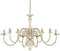 vidaXL - Kroonluchter - wit - metaal - 8 - x - E14 - lampen
