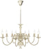 vidaXL - Kroonluchter - wit - metaal - 8 - x - E14 - lampen