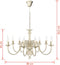 vidaXL - Kroonluchter - wit - metaal - 8 - x - E14 - lampen