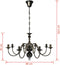 vidaXL - Kroonluchter - wit - metaal - 8 - x - E14 - lampen