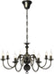 vidaXL - Kroonluchter - zwart - metaal - 8 - x - E14 - lampen