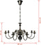 vidaXL - Kroonluchter - zwart - metaal - 8 - x - E14 - lampen