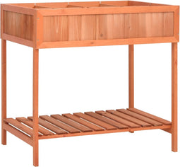 vidaXL - Kruidenplantenbak - 80x60x80 - cm - massief - vurenhout