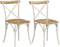 vidaXL - Kruisstoelen - 2 - st - massief - mangohout - wit