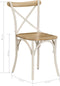 vidaXL - Kruisstoelen - 2 - st - massief - mangohout - wit