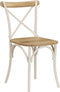vidaXL - Kruisstoelen - 2 - st - massief - mangohout - wit