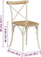 vidaXL - Kruisstoelen - 2 - st - massief - mangohout - wit