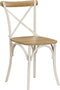 vidaXL - Kruisstoelen - 2 - st - massief - mangohout - wit