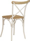 vidaXL - Kruisstoelen - 2 - st - massief - mangohout - wit