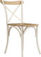 vidaXL - Kruisstoelen - 2 - st - massief - mangohout - wit