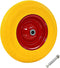 vidaXL - Kruiwagenwiel - met - as - 4,00-8 - 390 - mm - massief - PU