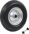 vidaXL - Kruiwagenwiel - met - as - 4,00-8 - 390 - mm - massief - PU