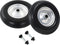 vidaXL - Kruiwagenwielen - met - assen - 4,00-8 - 390 - mm - massief - PU - 2 - st