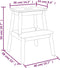 vidaXL - Kruk - 2-staps - 40x38x50 - cm - massief - acaciahout