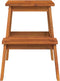 vidaXL - Kruk - 2-staps - 40x38x50 - cm - massief - acaciahout