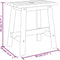 vidaXL - Kruk - 45x29x45 - cm - rechthoekig - massief - acaciahout