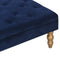 vidaXL - Kruk - 60x60x36 - cm - fluweel - marineblauw