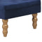 vidaXL - Kruk - 60x60x36 - cm - fluweel - marineblauw