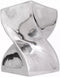 vidaXL - Kruk/bijzettafel - in - gedraaide - vorm - zilver - aluminium