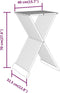 vidaXL - Kruk - inklapbaar - 40x32,5x70 - cm - massief - teakhout