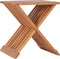 vidaXL - Kruk - inklapbaar - 40x32x45 - cm - massief - teakhout