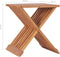 vidaXL - Kruk - inklapbaar - 40x32x45 - cm - massief - teakhout