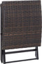 vidaXL - Kruk - inklapbaar - poly - rattan - bruin