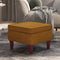 vidaXL - Kruk - met - houten - poten - fluweel - bruin