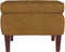 vidaXL - Kruk - met - houten - poten - fluweel - bruin