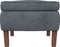 vidaXL - Kruk - met - houten - poten - fluweel - donkergrijs
