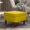 vidaXL - Kruk - met - houten - poten - fluweel - geel