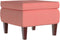 vidaXL - Kruk - met - houten - poten - fluweel - roze
