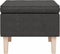 vidaXL - Kruk - met - houten - poten - stof - donkergrijs