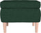 vidaXL - Kruk - met - houten - poten - stof - donkergroen