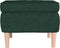 vidaXL - Kruk - met - houten - poten - stof - donkergroen