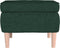 vidaXL - Kruk - met - houten - poten - stof - donkergroen