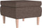 vidaXL - Kruk - met - houten - poten - stof - taupe