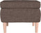 vidaXL - Kruk - met - houten - poten - stof - taupe