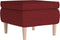 vidaXL - Kruk - met - houten - poten - stof - wijnrood