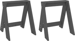 vidaXL - Krukken - 2 - st - 40x40x45 - cm - massief - grenenhout - grijs