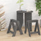 vidaXL - Krukken - 2 - st - 40x40x45 - cm - massief - grenenhout - grijs