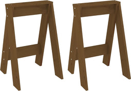vidaXL - Krukken - 2 - st - 40x40x60 - cm - massief - grenenhout - honingbruin