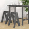 vidaXL - Krukken - 2 - st - 40x40x60 - cm - massief - grenenhout - grijs