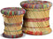 vidaXL - Krukken - met - chindi - details - 2 - st - bamboe - meerkleurig