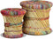 vidaXL - Krukken - met - chindi - details - 2 - st - bamboe - meerkleurig