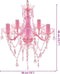 vidaXL - Krystallkrone - 5 - pærer - rosa